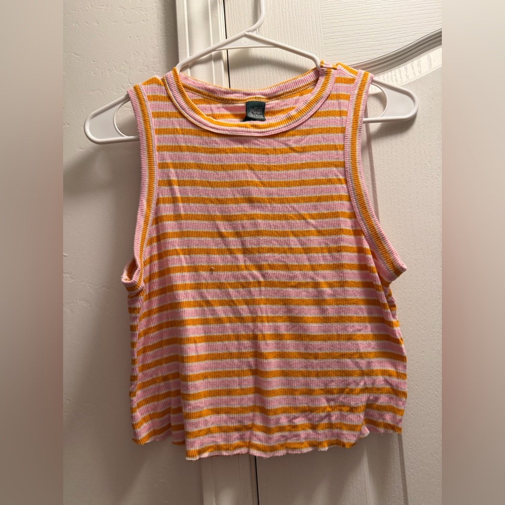 Wild Fable Pink and Orange Striped Top